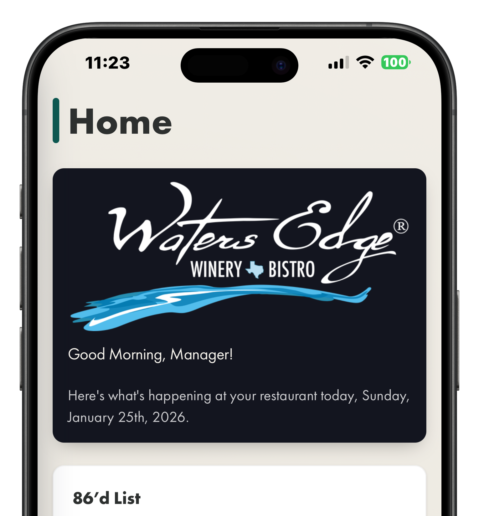 Servero restaurant training platform dashboard